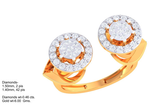 Printable 3D jewelry model of Lady diamond ring 3D Модель