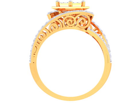 Printable 3D jewelry model of Lady diamond ring Modelo 3D