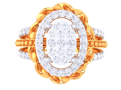 Printable 3D jewelry model of Lady diamond ring 3D Модель