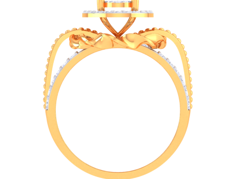 Printable 3D jewelry model of Lady diamond ring 3D Модель