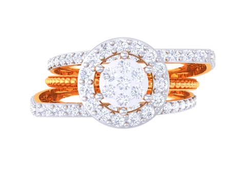 Printable 3D jewelry model of Lady diamond ring 3Dモデル