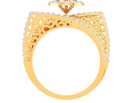 Printable 3D jewelry model of Lady diamond ring 3D Model