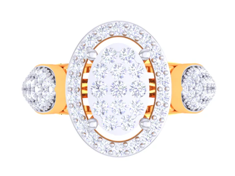 Printable 3D jewelry model of Lady diamond ring 3D Model