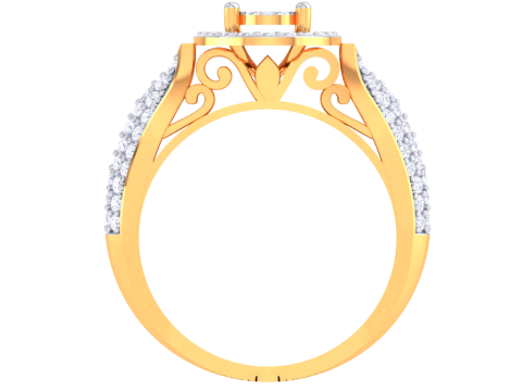 Printable 3D jewelry model of Lady diamond ring 3D मॉडल