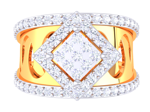 Printable 3D jewelry model of Lady diamond ring 3D Model