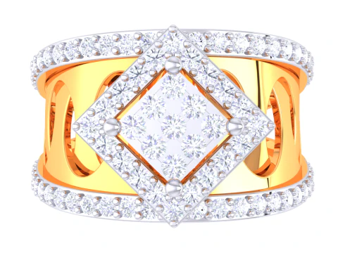 Printable 3D jewelry model of Lady diamond ring 3D Model