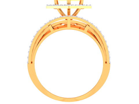 Printable 3D jewelry model of Lady diamond ring 3D Model