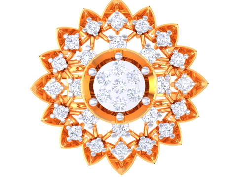 Printable 3D jewelry model of Lady diamond ring 3Dモデル