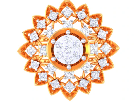 Printable 3D jewelry model of Lady diamond ring 3D Model