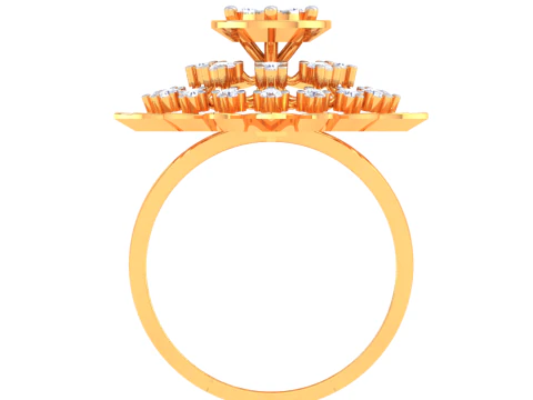 Printable 3D jewelry model of Lady diamond ring 3D Model