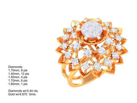 Printable 3D jewelry model of Lady diamond ring 3Dモデル