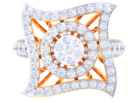 Printable 3D jewelry model of Lady diamond ring 3D Model