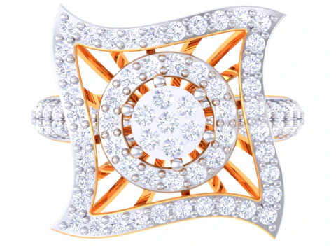 Printable 3D jewelry model of Lady diamond ring 3D Model
