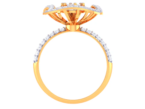 Printable 3D jewelry model of Lady diamond ring 3D Model