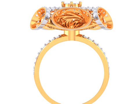 Printable 3D jewelry model of Lady diamond ring Modelo 3D