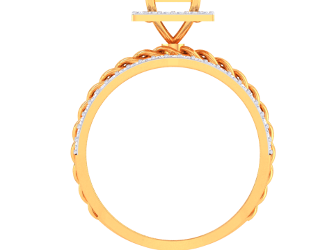 Printable 3D jewelry model of Lady diamond ring Modelo 3D