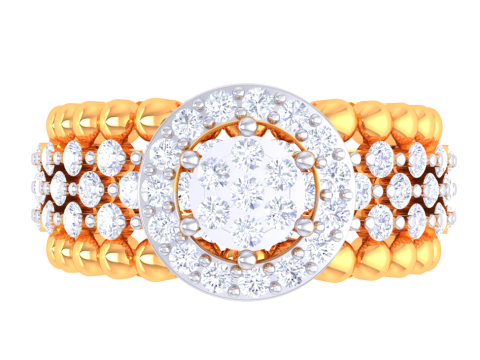 Printable 3D jewelry model of Lady diamond ring 3Dモデル