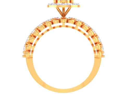 Printable 3D jewelry model of Lady diamond ring 3Dモデル