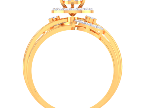 Printable 3D jewelry model of Lady diamond ring 3Dモデル