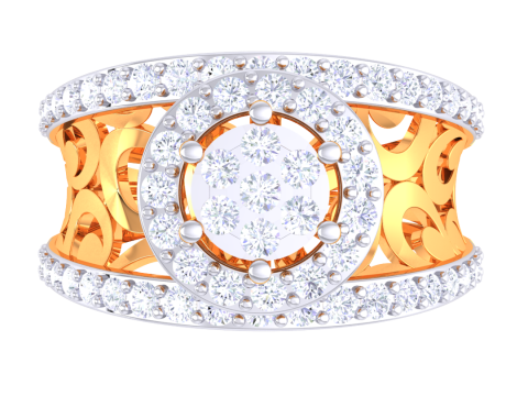 Printable 3D jewelry model of Lady diamond ring 3D 模型