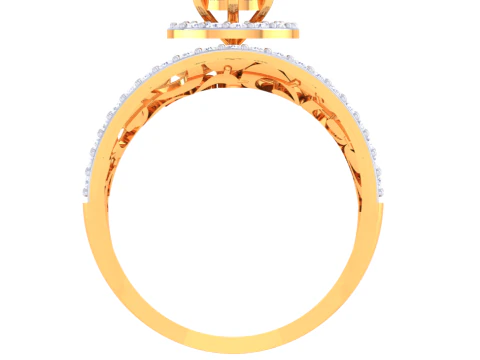 Printable 3D jewelry model of Lady diamond ring 3D Model