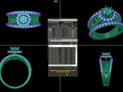 Printable 3D jewelry model of Lady diamond ring 3D 模型