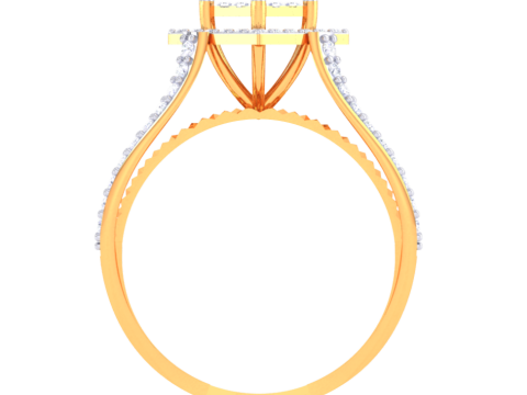 Printable 3D jewelry model of Lady diamond ring Modelo 3D