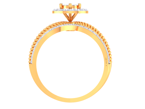 Printable 3D jewelry model of Lady diamond ring 3D Model