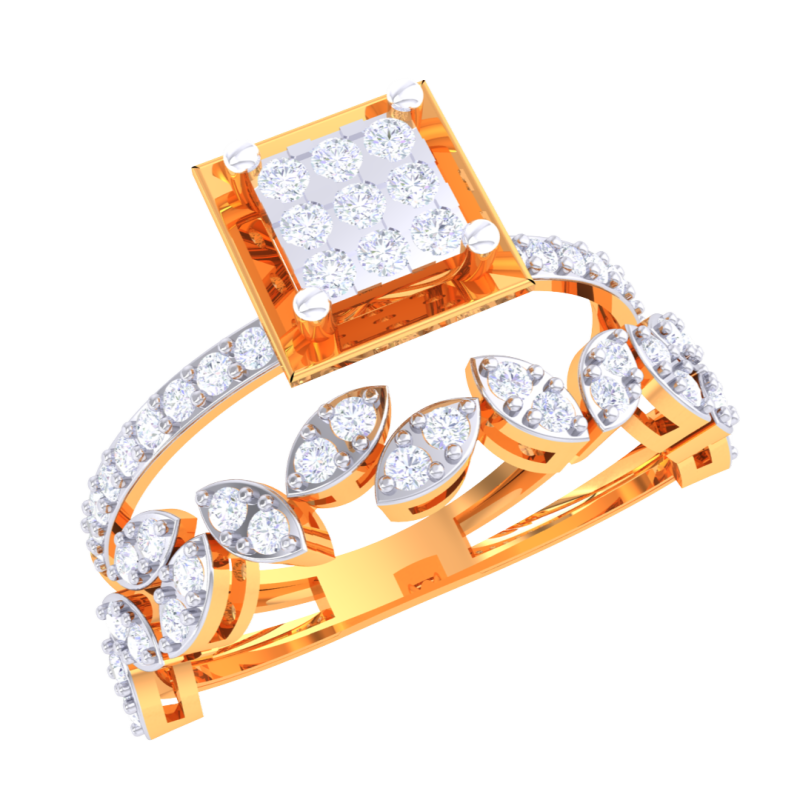Printable 3D jewelry model of Lady diamond ring Modelo 3D .c4d .max .obj .3ds .fbx .stl .blend