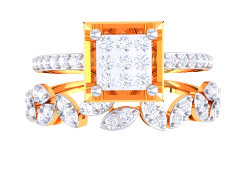 3D-модель ювелирного кольца Lady с бриллиантом для печати 3D Модель