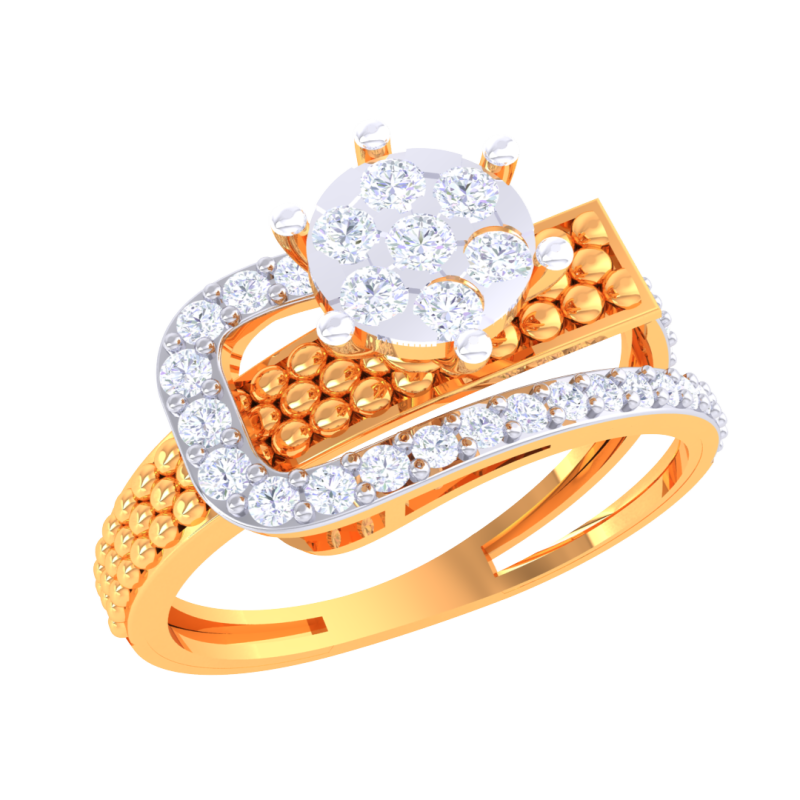 Printable 3D jewelry model of Lady diamond ring Modèle 3D .c4d .max .obj .3ds .fbx .stl .blend