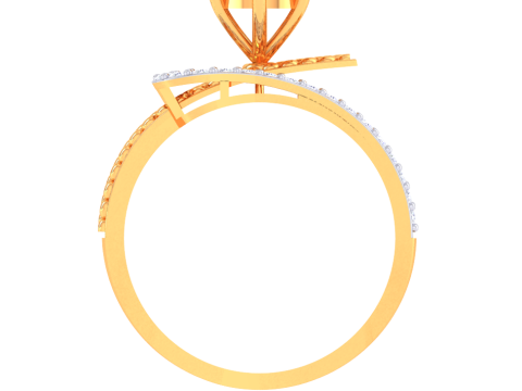 Printable 3D jewelry model of Lady diamond ring Modèle 3D