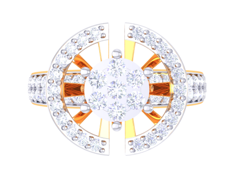 Printable 3D jewelry model of Lady diamond ring 3D Модель