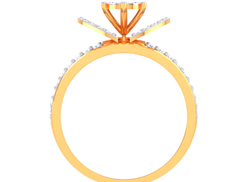 Printable 3D jewelry model of Lady diamond ring 3D Model