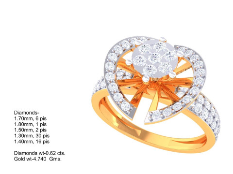 Printable 3D jewelry model of Lady diamond ring 3D Модель