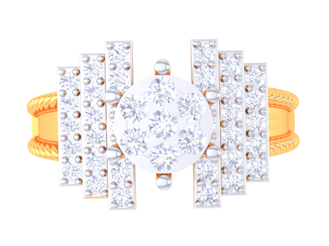 Printable 3D jewelry model of Lady diamond ring 3D 모델