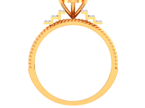Printable 3D jewelry model of Lady diamond ring 3D Model
