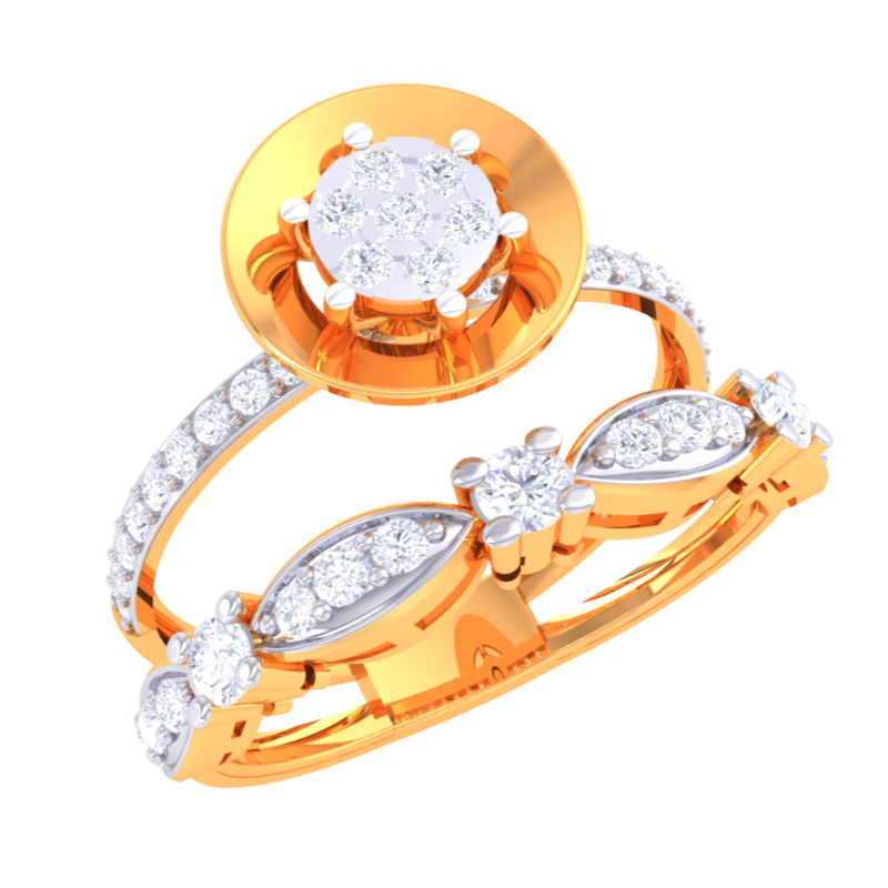 Printable 3D jewelry model of Lady diamond ring Model 3D .c4d .max .obj .3ds .fbx .stl .blend 