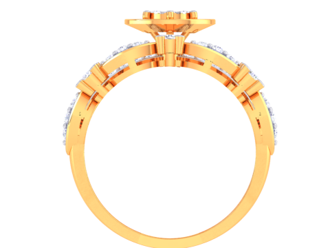 Printable 3D jewelry model of Lady diamond ring Model 3D