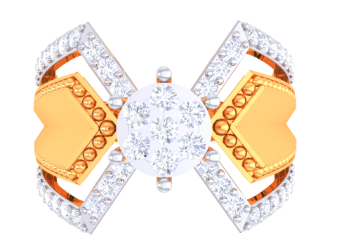 Printable 3D jewelry model of Lady diamond ring 3D Модель