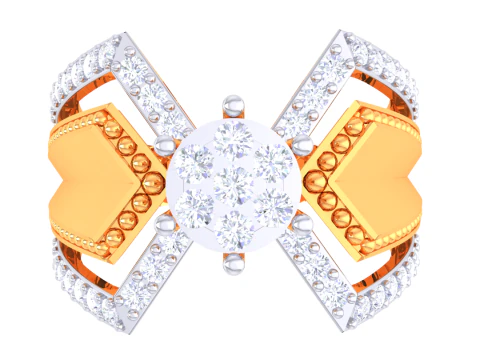 Printable 3D jewelry model of Lady diamond ring 3D Model