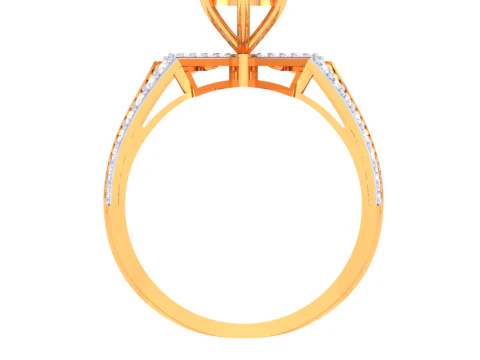 Printable 3D jewelry model of Lady diamond ring 3D Model