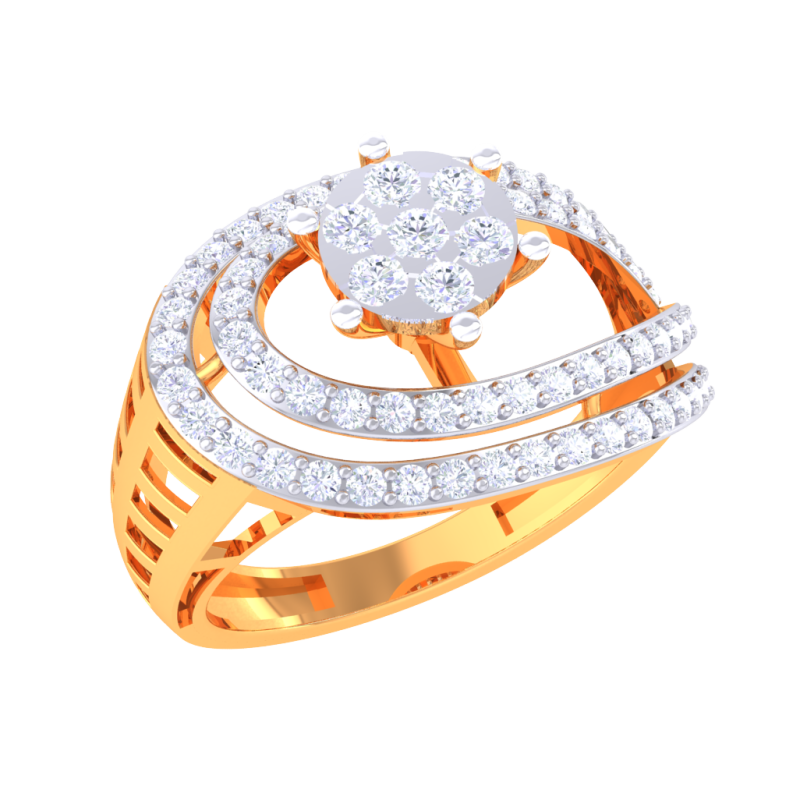 Printable 3D jewelry model of Lady diamond ring Modello 3D .c4d .max .obj .3ds .fbx .stl .blend