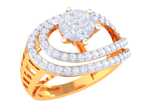 레이디 다이아몬드 반지의 인쇄 가능한 3D 주얼리 모델 3D 모델