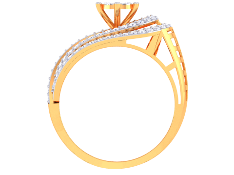 Printable 3D jewelry model of Lady diamond ring Modello 3D