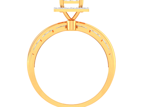 Printable 3D jewelry model of Lady diamond ring 3D Модель