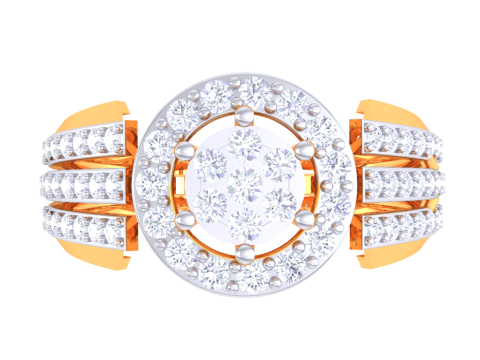 Printable 3D jewelry model of Lady diamond ring 3D Model