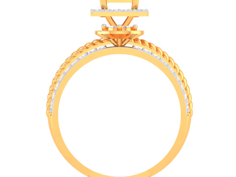 Printable 3D jewelry model of Lady diamond ring 3D Model