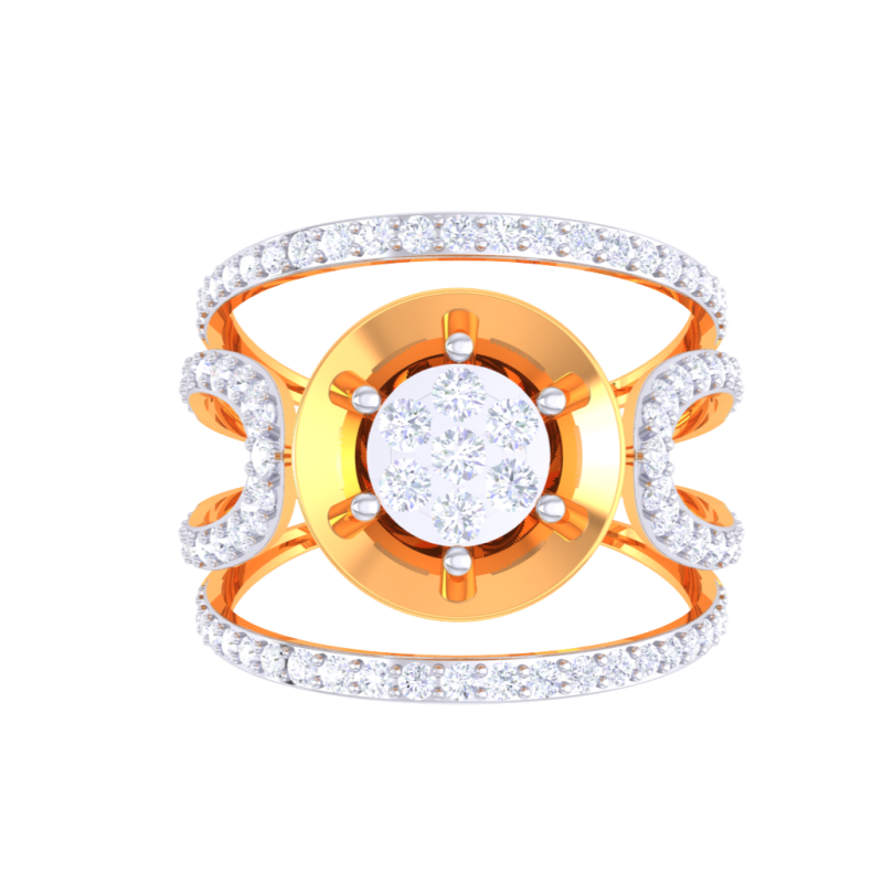 Printable 3D jewelry model of Lady diamond ring Modelo 3D .c4d .max .obj .3ds .fbx .stl .blend 