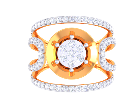 Printable 3D jewelry model of Lady diamond ring Modelo 3D